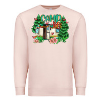 Pale Pink camp life Premium Sweatshirt - MaliasSmallBusiness