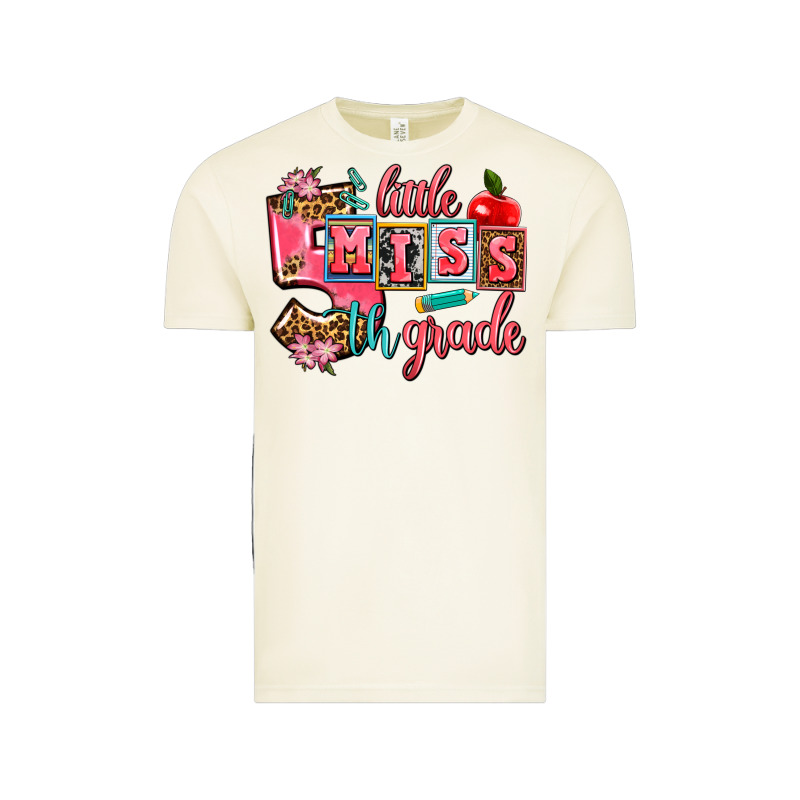 Little Miss 5 Th Grade Vintage Tee by AdoDesignShop | Teevron
