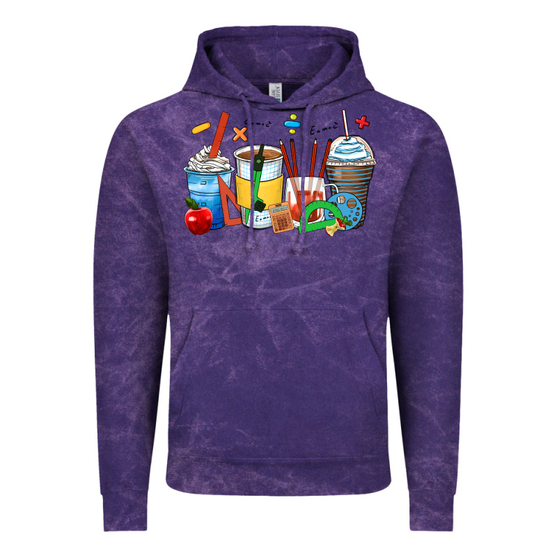 Math Teacher Coffee Cups Vintage Hoodie by Zillion Design Studio | Teevron