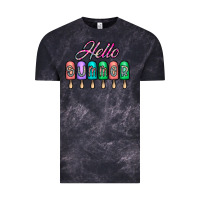 Cloud Black hello summer Vintage Tee - CowhideDigitalArt