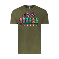 Vintage Olive hello summer Vintage Tee - CowhideDigitalArt