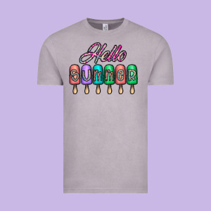 Hello Summer Vintage Tee Designed By Cowhidedigitalart