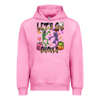Fuchsia Pink Let's go ghouls Urban Hoodie - NancyCooperArtShop