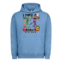 Pigment Pebble Blue Let's go ghouls Urban Hoodie - NancyCooperArtShop