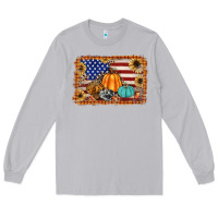 Moon Dust american flag fall backgraund Long Sleeve Tee - JahusDesignShop
