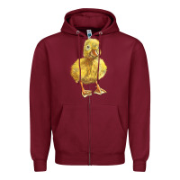 Burgundy Baby Duck Zipper Hoodie - LillyAllenDesigns