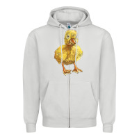 Dove Grey Baby Duck Zipper Hoodie - LillyAllenDesigns