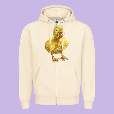 Baby Duck Zipper Hoodie Designed By Lillyallendesigns