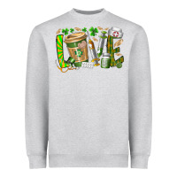 Heather Grey St Patricks love nurse Heavyweight Sweatshirt - RacoonDesign
