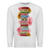 Oatmeal Heather floral books Premium Sweatshirt - MaliasSmallBusiness