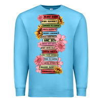 Ocean Blue floral books Premium Sweatshirt - MaliasSmallBusiness