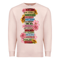 Pale Pink floral books Premium Sweatshirt - MaliasSmallBusiness