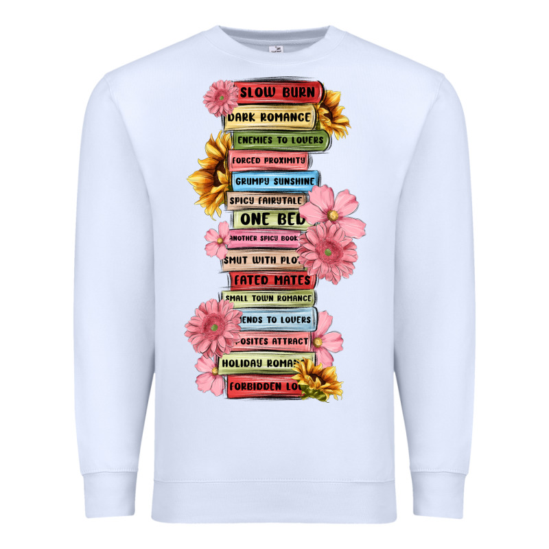 Floral Books Premium Sweatshirt by MaliasSmallBusiness | Teevron