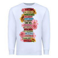 White floral books Premium Sweatshirt - MaliasSmallBusiness