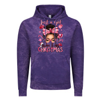 Cloud Purple just a girl who loves pink christmas messy bun Vintage Hoodie - texasbilliewilder