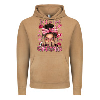 Vintage Camel just a girl who loves pink christmas messy bun Vintage Hoodie - texasbilliewilder