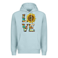 Blue Mist western love with sunflower Premium Hoodie - Artiststas