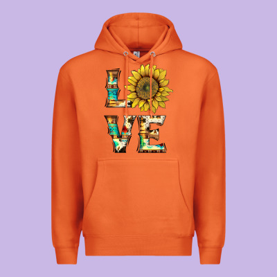 Western Love With Sunflower Premium Hoodie Designed By Artiststas