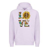 Lilac western love with sunflower Premium Hoodie - Artiststas