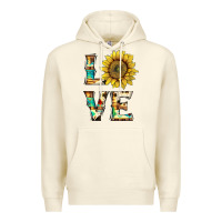 Sandshell western love with sunflower Premium Hoodie - Artiststas