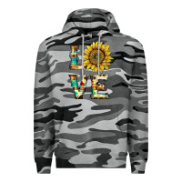 Slate Camo western love with sunflower Premium Hoodie - Artiststas