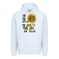 White western love with sunflower Premium Hoodie - Artiststas
