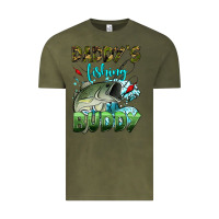 Vintage Olive daddy's fishing buddy Vintage Tee - HRA Design Shop