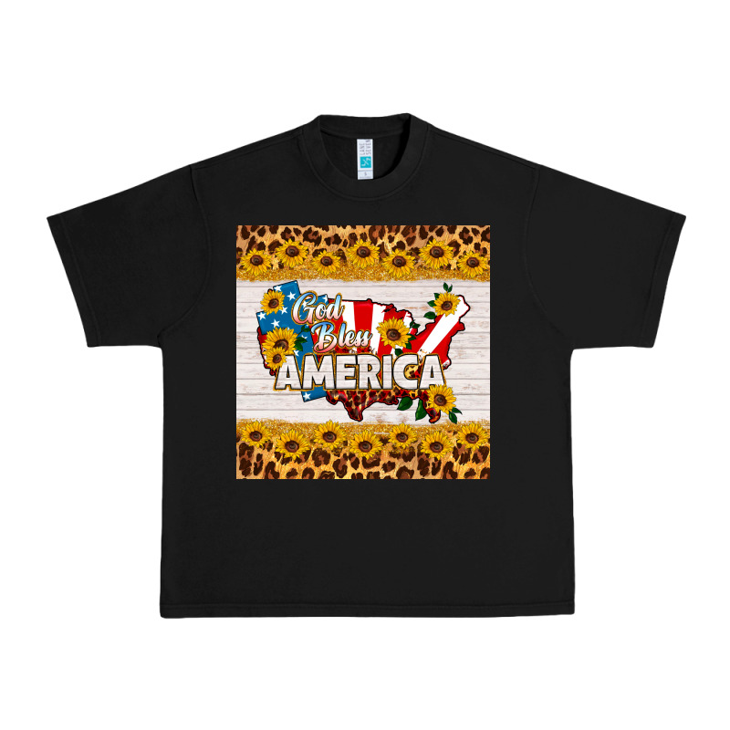 God Bless America Square Coaster Urban Heavy Tee by HRA Design Shop | Teevron