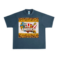 Midnight Navy god bless america square coaster Urban Heavy Tee - HRA Design Shop
