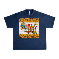 Navy god bless america square coaster Urban Heavy Tee - HRA Design Shop
