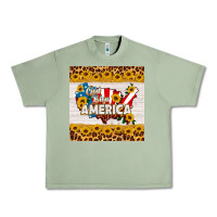 Oil Green god bless america square coaster Urban Heavy Tee - HRA Design Shop