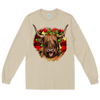 Mushroom highland cow  christmas Long Sleeve Tee - JahusDesignShop