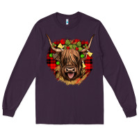 Plum highland cow  christmas Long Sleeve Tee - JahusDesignShop