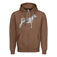 Chestnut Andalusian Donkey Zipper Hoodie - LillyAllenDesigns