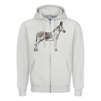 Dove Grey Andalusian Donkey Zipper Hoodie - LillyAllenDesigns