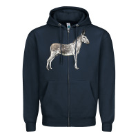Navy Andalusian Donkey Zipper Hoodie - LillyAllenDesigns