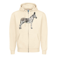 Sandshell Andalusian Donkey Zipper Hoodie - LillyAllenDesigns