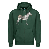 Sports Green Andalusian Donkey Zipper Hoodie - LillyAllenDesigns
