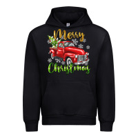 Black Merry Christmas truck Urban Hoodie - texasbilliewilder