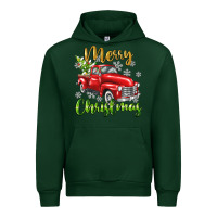 Forest Green Merry Christmas truck Urban Hoodie - texasbilliewilder