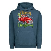 Pigment Midnight Navy Merry Christmas truck Urban Hoodie - texasbilliewilder