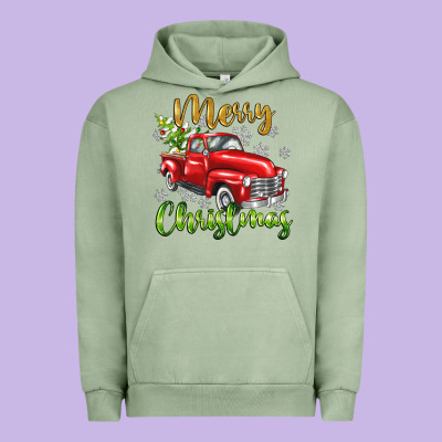 Merry Christmas Truck Urban Hoodie Designed By Texasbilliewilder