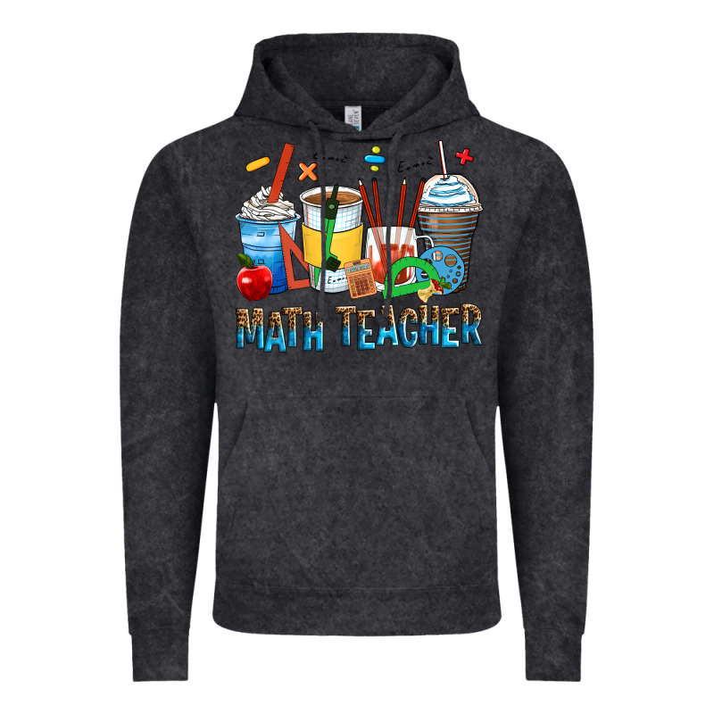 Math Teacher Coffee Cups Vintage Hoodie by Zillion Design Studio | Teevron