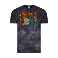 Cloud Black thankful mama highland cow Vintage Tee - RacoonDesign