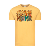 Vintage Mustard thankful mama highland cow Vintage Tee - RacoonDesign