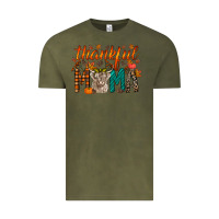 Vintage Olive thankful mama highland cow Vintage Tee - RacoonDesign