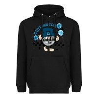 Black happy new year disco ball Heavyweight Hoodie - MaliasSmallBusiness