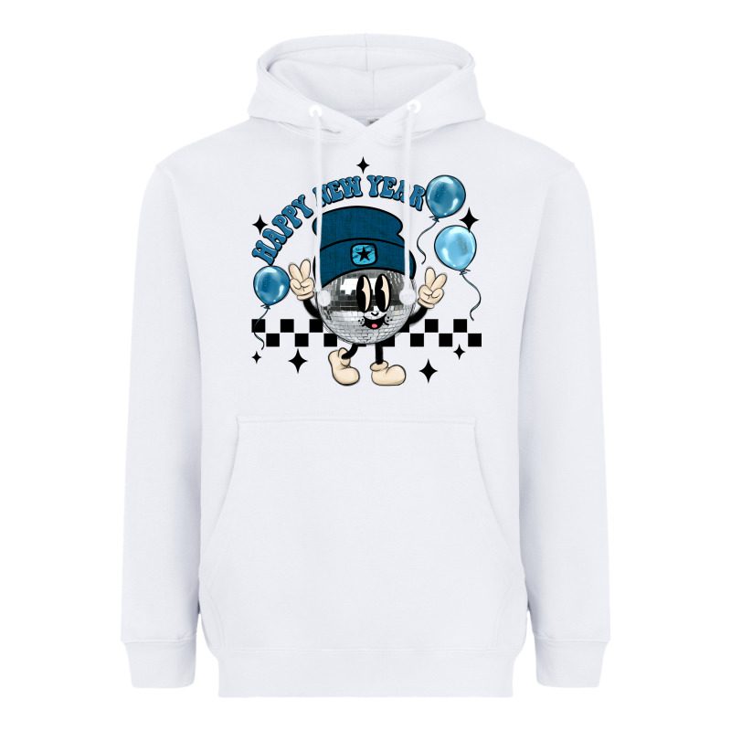 Happy New Year Disco Ball Heavyweight Hoodie by MaliasSmallBusiness | Teevron