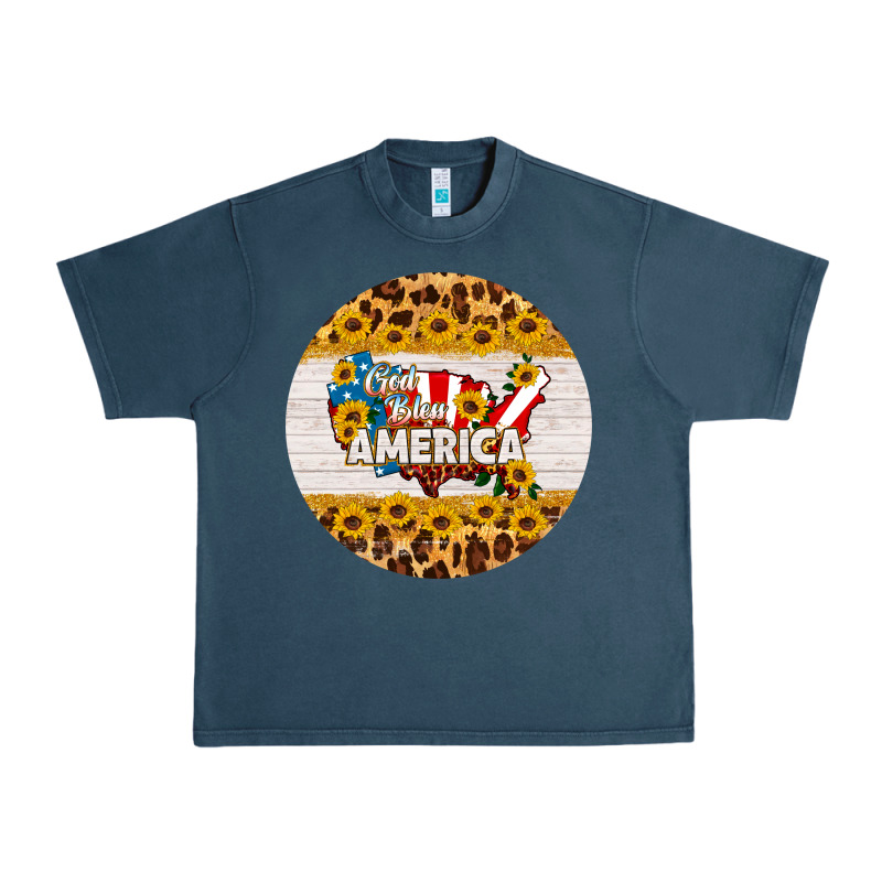 God Bless America Round Coaster Urban Heavy Tee by HRA Design Shop | Teevron