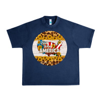 Navy god bless america round coaster Urban Heavy Tee - HRA Design Shop
